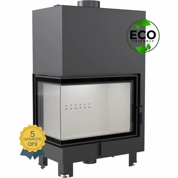Termosemineu pe lemne MBA 17 STICLA STANGA - 17kw