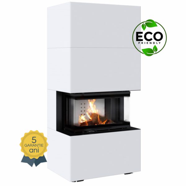 Semineu modular pe lemne EASY BOX ALB - SEMINEU COMPLET