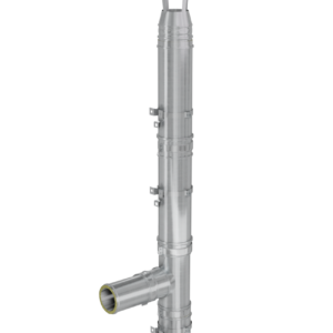 Coș de fum profesional dublu perete- Practic INOX – Înălțime 8m, diametru interior 200 mm, racord 90, suspendat - Pret Ieftin